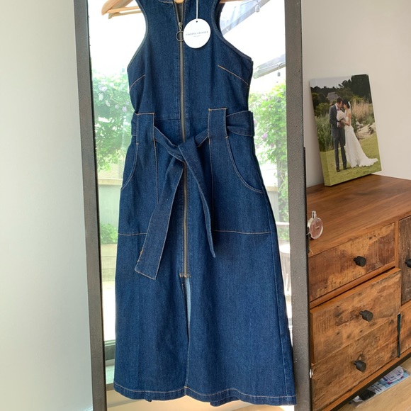 🦄 UO Finders Keepers Denim A-line dress - NWT - Picture 3 of 11